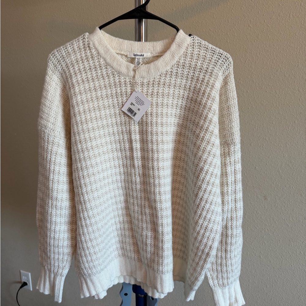 Splendid Textured Cream Sweater
